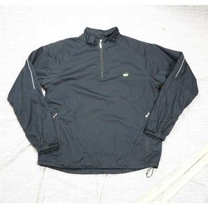 masters tech jacket mens XL black windbreaker quarter zip long sleeve pullover